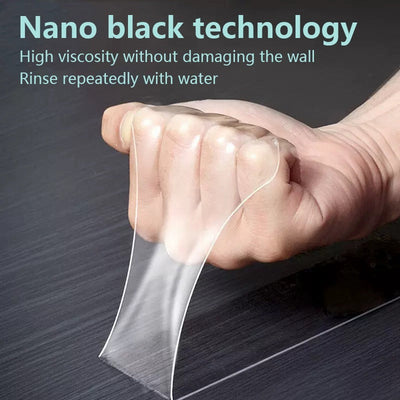 Nano Double Sided Transparent Tape Reusable Waterproof Tape For Cleaning Kitchen And Bathroom Supplies Tape