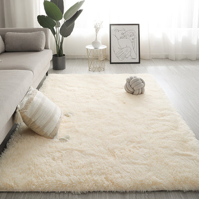Silk Texture Tie-Dye Plush Carpet, Soft and Comfortable Home Decor Rug for Living Room and Bedroom
