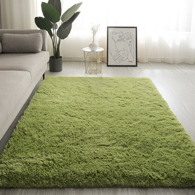 Silk Texture Tie-Dye Plush Carpet, Soft and Comfortable Home Decor Rug for Living Room and Bedroom