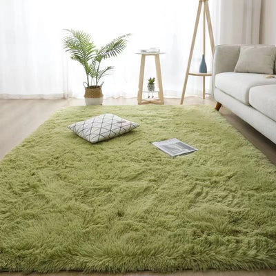 Silk Hair Tie-dyed Carpet Hair Plush Living Room Bedroom And Household